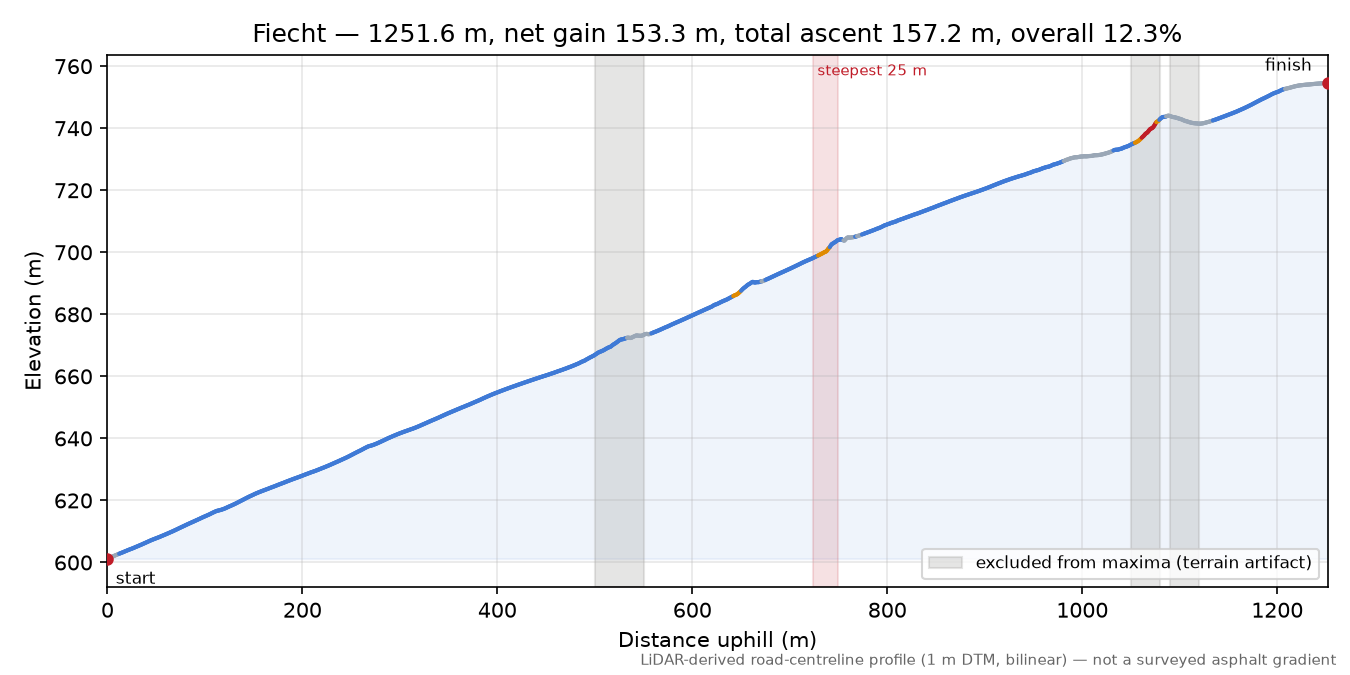 Fiecht elevation profile