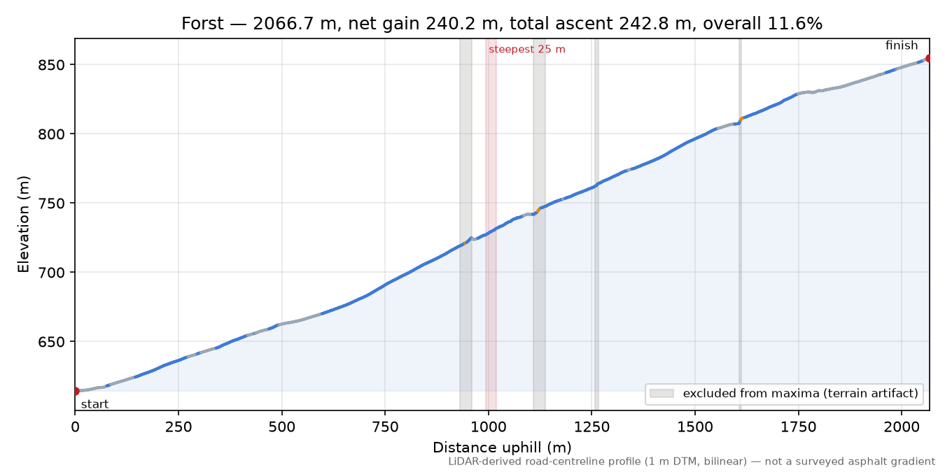 Forst elevation profile