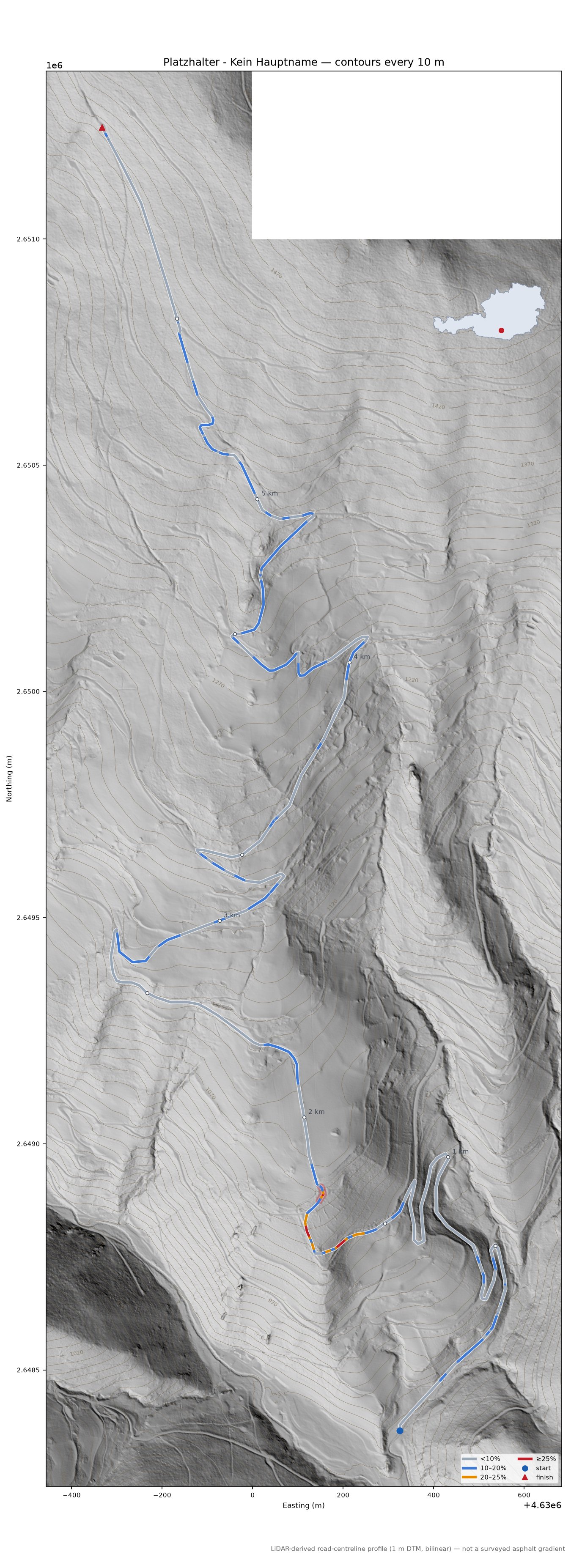 Platzhalter - Kein Hauptname LiDAR hillshade map with contours