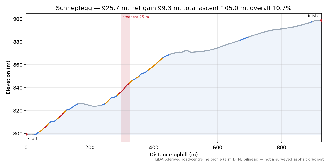 Schnepfegg elevation profile