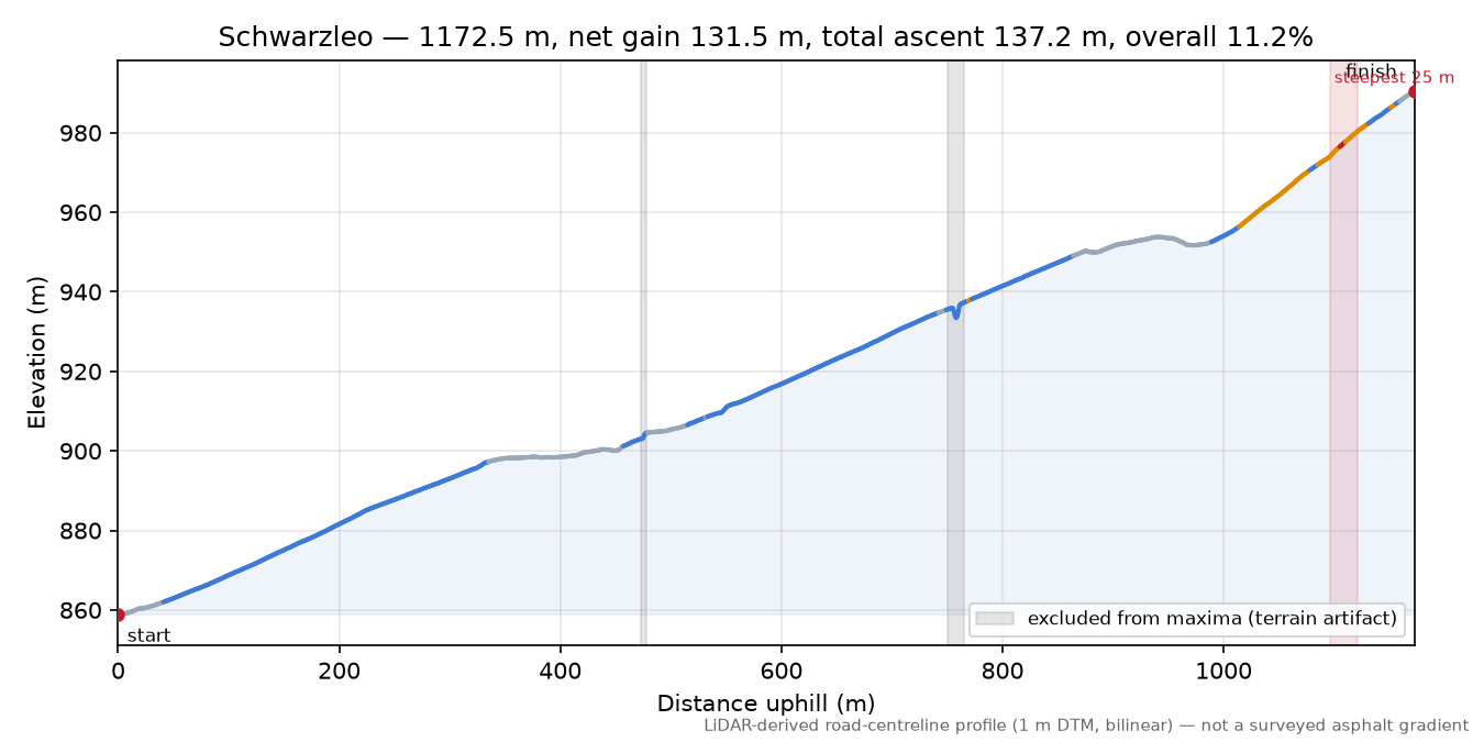 Schwarzleo elevation profile