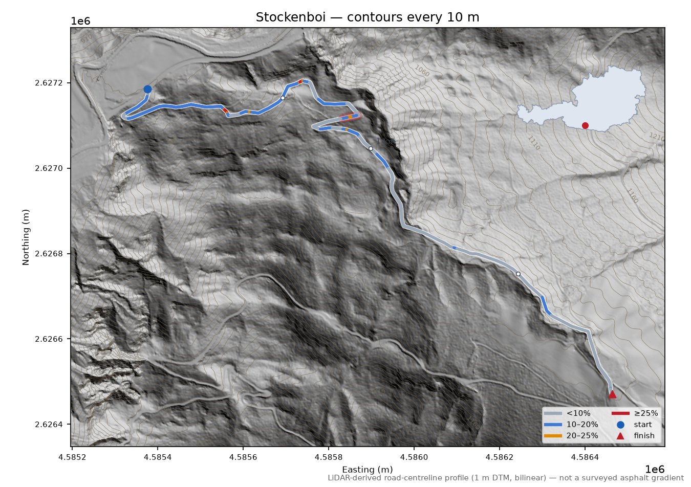 Stockenboi LiDAR hillshade map with contours