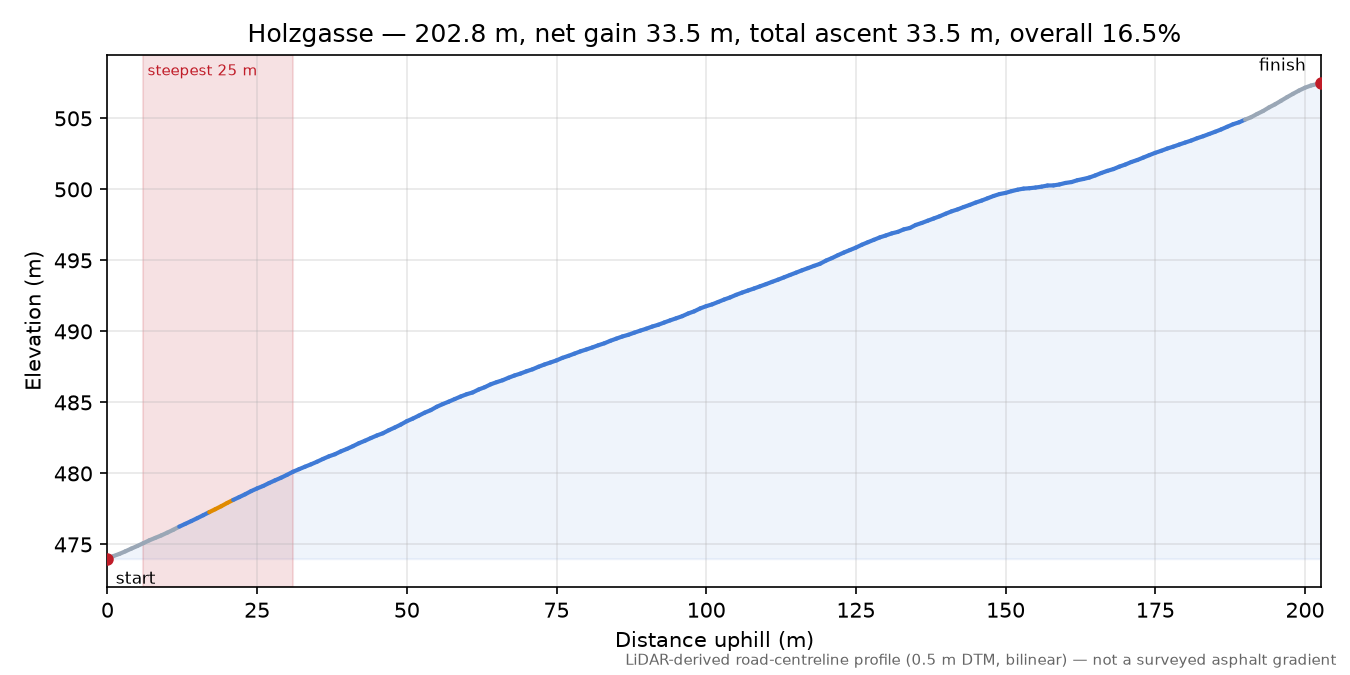 Holzgasse elevation profile
