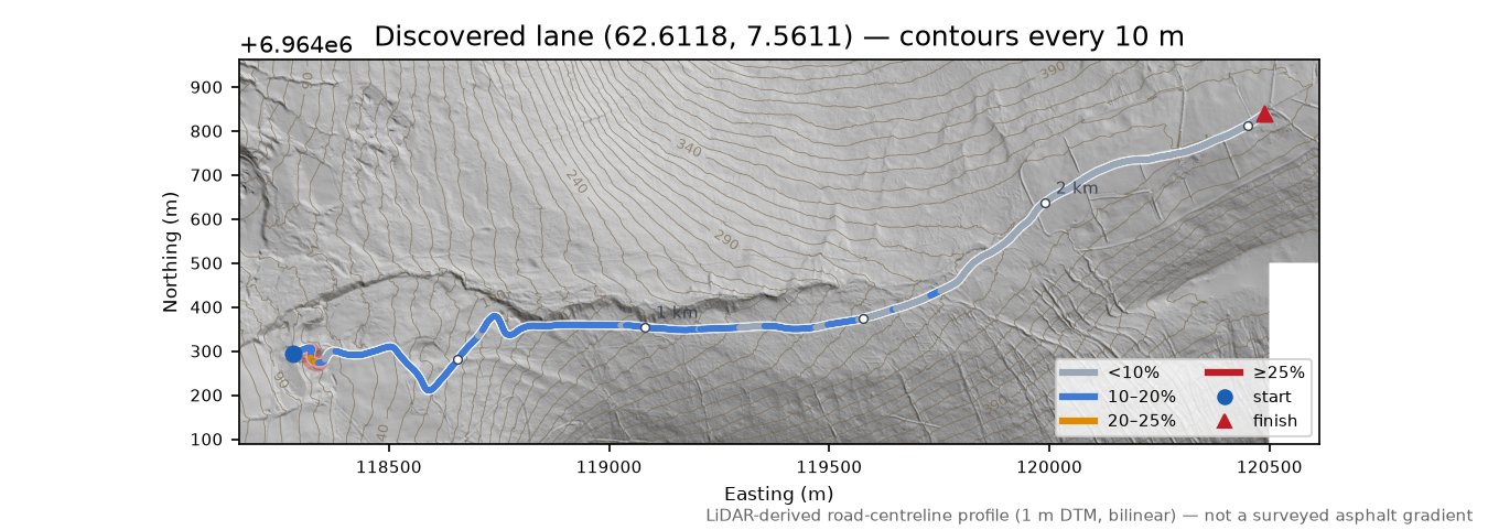 Indre Holmem (Holmem) LiDAR hillshade map with contours